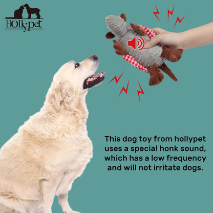 Hollypet Plush Dog Squeaky Toy Stuffed Armadillo Animal Pet Puppy Chew Toys with Clean Teeth for Small Medium Large All Breed Sizes Dogs, Light Pink and Bright Pink,8 in