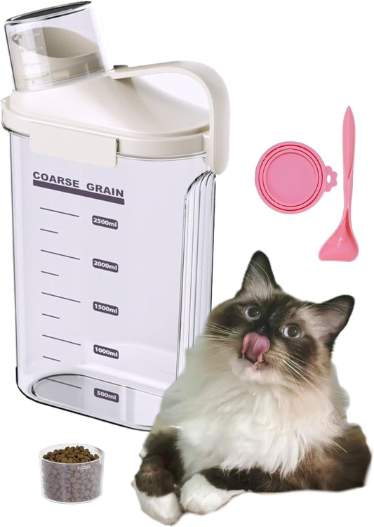 5-7lb Dog Food Storage Containers, Cat Food Container for 5-7 lbs, Dog food storage Airtight Storage with Measuring Cup, Can Lid and Can Scoop