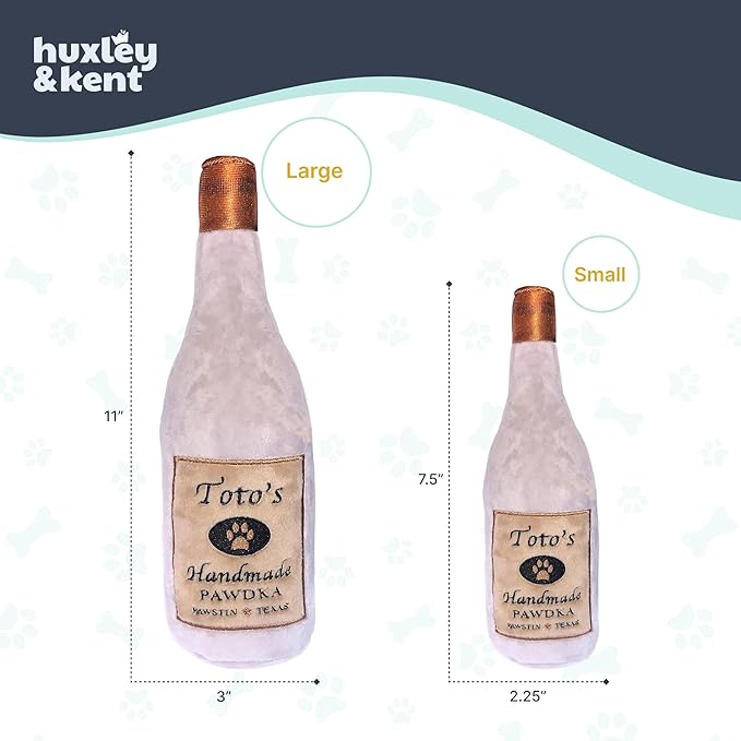 Huxley & Kent Funny Dog Toy w/Squeaker – Power Plush Squeaky Dog Toys for Small, Medium & Large Dogs – Soft Stuffed Animal for Indoor Play & Fetch - Toto's Pawdka, Large