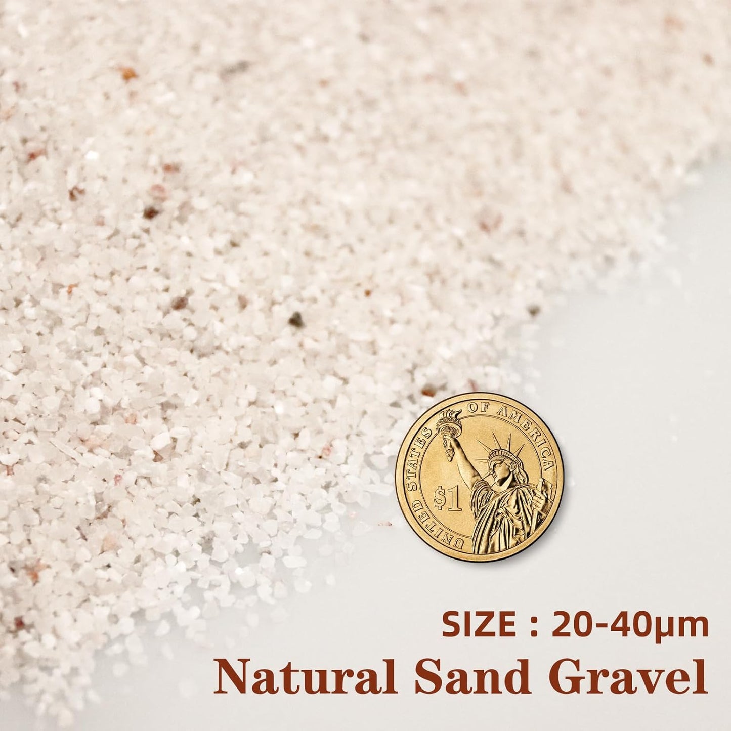 Silica Gravel, Multi-Purpose Mini White Silica Sand for Fire Pits, Aquariums and Landscaping, 11LB