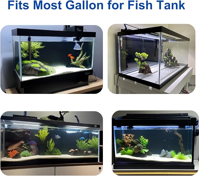 ELEBOX Aquarium Background Blue Black Fish Tank Background Wallpaper Double-Sided Aquarium Backing, Aquarium Decorations for 10 Gallon 20 Gallon Aquarium 11.8" x 24.4"