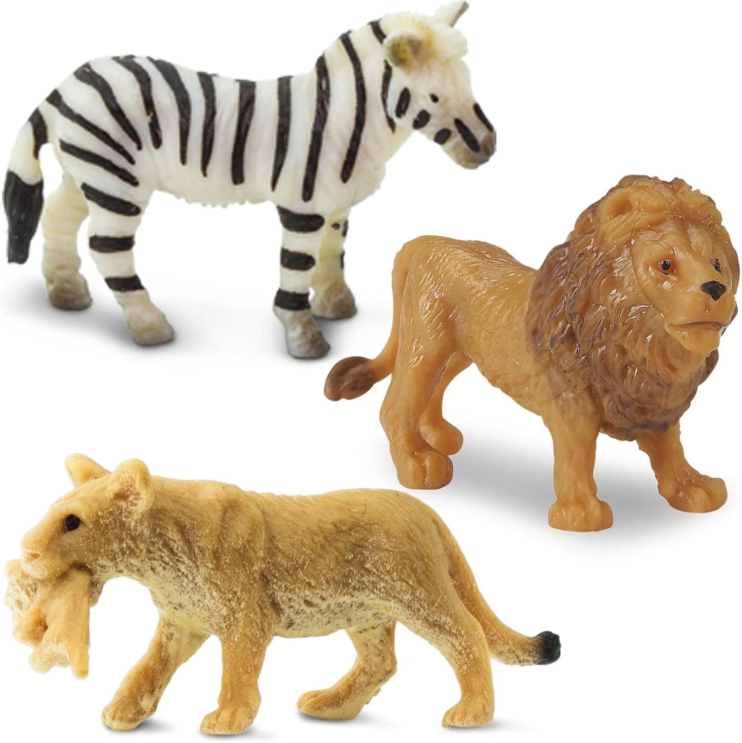 Safari Ltd. Good Luck Minis Savanna Fun Pack - 8 Mini Figurines of Savanna Wildlife Animals - Educational Toy for Boys, Girls, and Kids Ages 5+