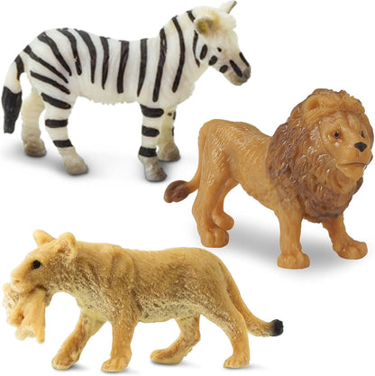 Safari Ltd. Good Luck Minis Savanna Fun Pack - 8 Mini Figurines of Savanna Wildlife Animals - Educational Toy for Boys, Girls, and Kids Ages 5+