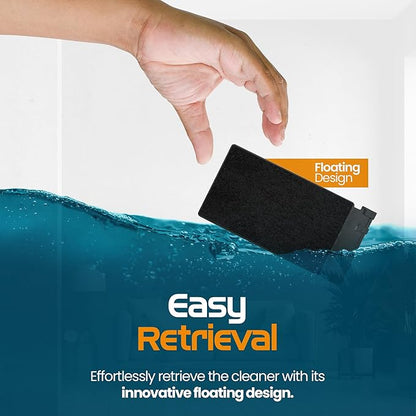 Flipper Cleaner Float - 2-in-1 Floating Magnetic Aquarium Glass Cleaner - Fish Tank Cleaner - Scrubber & Scraper Aquarium Cleaning Tools - Floating Fish Tank Cleaner, Standard