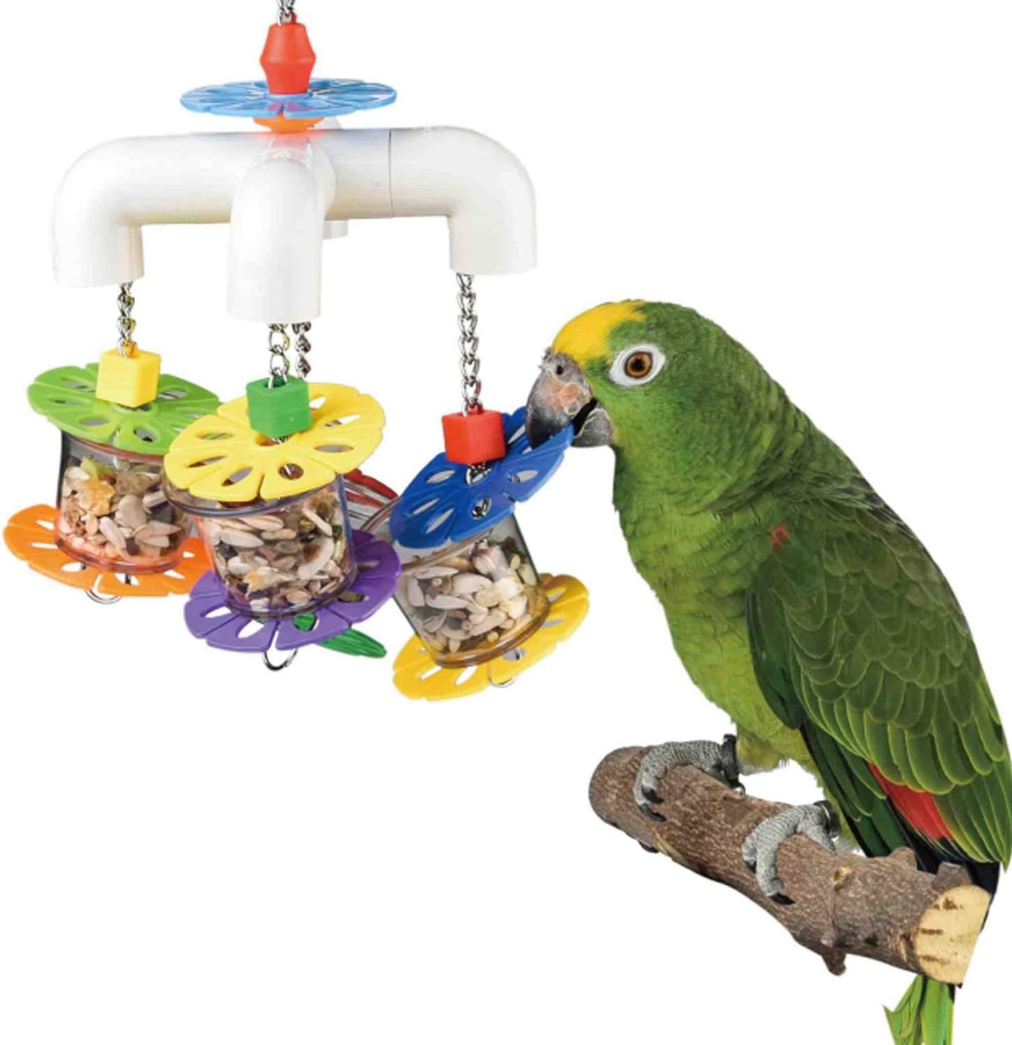 Mobile Forager - Durable Fun Treat Foraging Cage Accessory Toy - Sugar Gliders, Squirrels, Chinchillas, Prairie Dogs, Degus, Opossums, Marmosets, Monkeys, Parrots, Birds, Rats, Hamsters & Gerbils