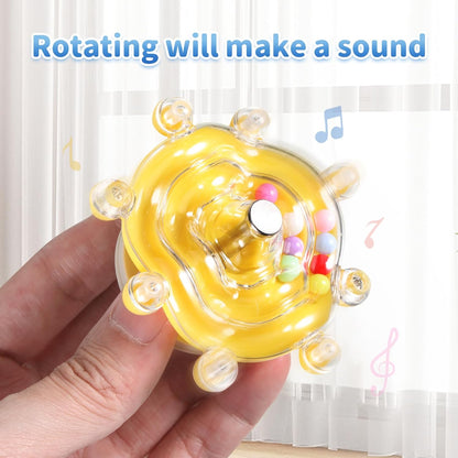 2Pcs Bird Spinner Hanging Toys for Parakeets, Interactive Wheel for Small Medium Parrots, Cockatiels, Conures - Rattle Chew Beak Exercise