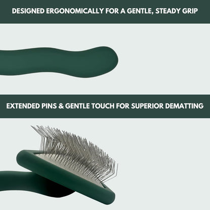 Premium Dog Slicker Brush – Doodle Grooming Brush for Long Haired Dogs - Goldendoodle, Labradoodle, Poodle & Golden Doodle – Ideal for Wavy & Curly Hair - Detangles & Fluffs Curly, Double Coats