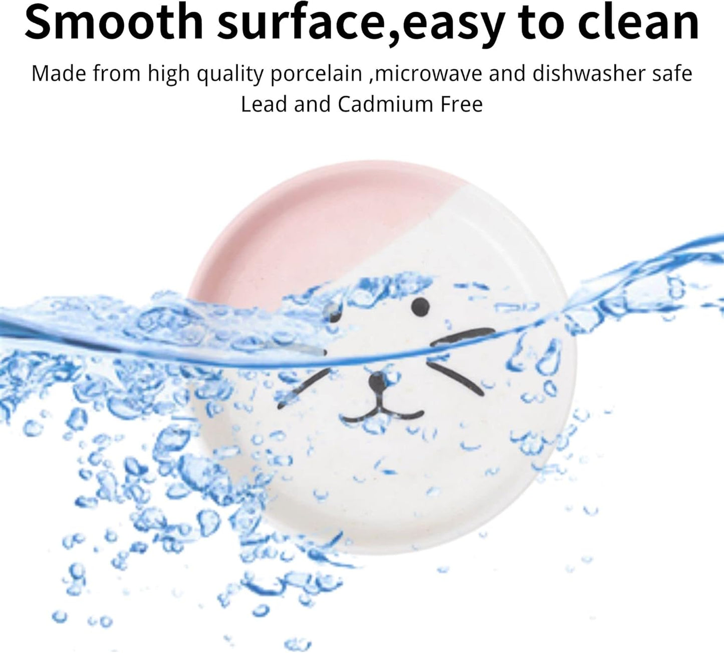 Raised Pet Food and Water Bowl, Cat and Small Dog Bowl, Tilted Ceramic Cat Water Bowl No Spill,15oz, Dishwasher Safe