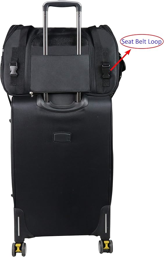 EliteField Soft Sided Pet Carrier (3 Year Warranty, Airline Approved), Multiple Sizes and Colors Available (Medium: 17" L x 9" W x 12" H, Black)