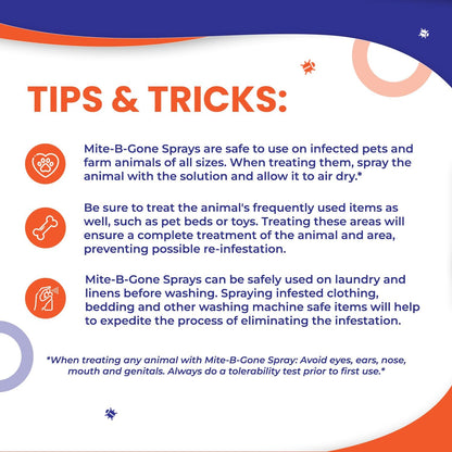 Mite Killer Treatment Spray for Home by Mite-B-Gone - Kills All Types of Mites, Dust, Spider, Rat, Carpet & Bird Mites | Safe for Homes, Furniture & Animals | Non-Toxic | Kid & Pet Friendly | 1 Gal
