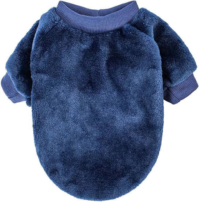 FabriCastle Small Dog Sweater, 3-Pack Dog & Cat Clothes, Soft and Warm Pet Jackets for Small Dogs Boy & Girl, Winter Pet Apparel Costumes, Puppy Outfits (Grey,Blue,Dark Blue, X-Large)