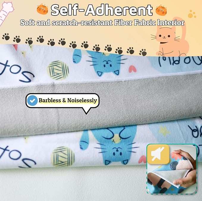 21.7" Cat Wrap for Grooming-Premium Cat Grooming Wrap Cat Restraint for Nail Clipping, Self-Adherent Soft Cat Blanket to Wrap Cat Anti-Scratch Anti-Escape Grooming Bag (White, L(Within 9lbs))