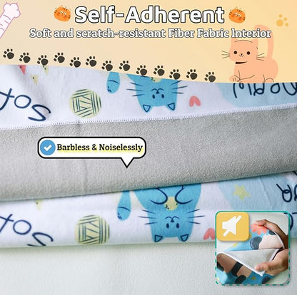 21.7" Cat Wrap for Grooming-Premium Cat Grooming Wrap Cat Restraint for Nail Clipping, Self-Adherent Soft Cat Blanket to Wrap Cat Anti-Scratch Anti-Escape Grooming Bag (White, L(Within 9lbs))