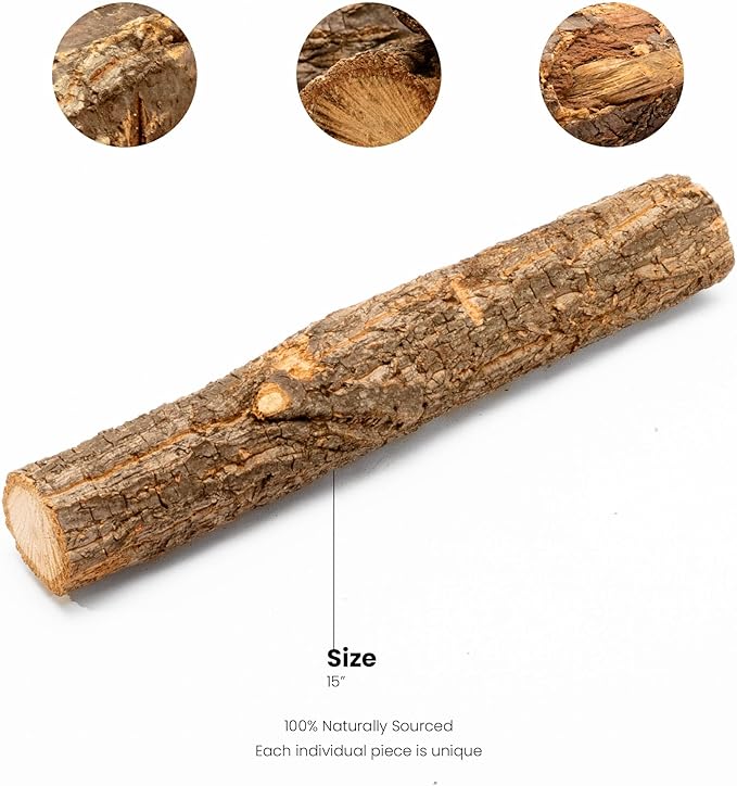 Ultum Nature Systems Driftwood - Log Wood - Natural Aquarium Hardscape for Planted Tank Aquascaping - Fish, Crab, Reptile, Bird, Paludarium Enclosure Structure, Terrarium Decor - MED 1Pc, 15-18" ⌀1-2"