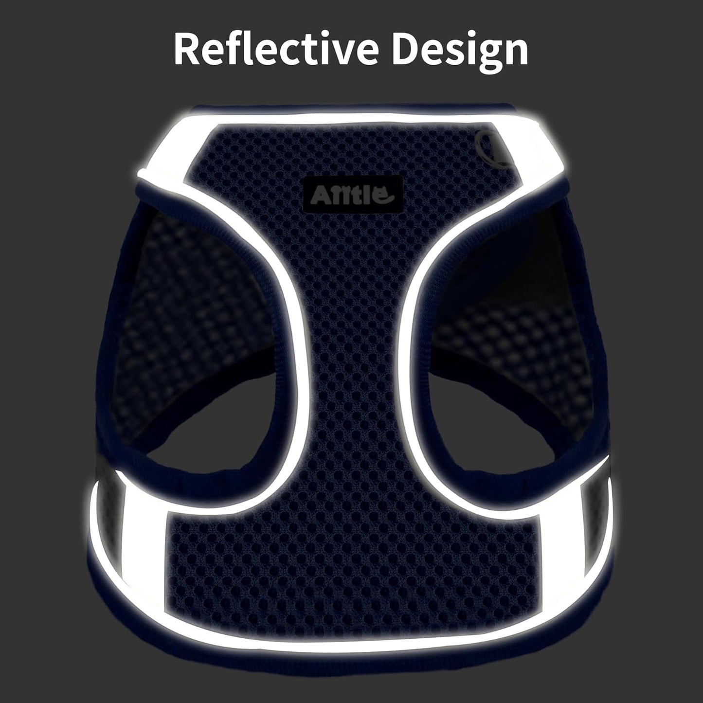 AIITLE Escape Proof Dog Harness - Step in Adjustable Dog Harness No Choke Over with Breathable Mesh and Quick-Release Buckle for Summer- Outdoor Walking, Camping for Medium Dogs Royal Blue XL