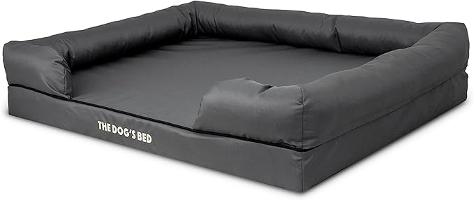 The Dog’s Bed XL Grey, Memory Foam, Pain Relief: Arthritis, Hip & Elbow Dysplasia, Post Surgery, Lameness, Supportive, Calming, Waterproof Washable Cover