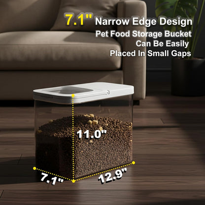 LivLab Mker Pet Food Storage Containers With Lids & Scooper - Dog Food Storage Container,12L/12KG/25LBS,BPA Free Airtight Storage Containers Store Dry Food For Kitchen Pantry