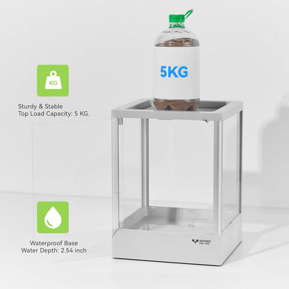 Reptile Glass Terrarium 18"x18"x18" 24 Gallon Knock-Down Dual-Locking Security Mesh Ventilation Durable Aluminum Frame Modern Design