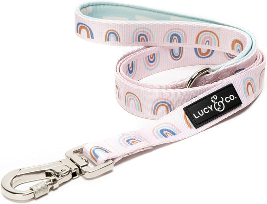 Lucy & Co. 5 Foot Designer Dog Leash - Best for Big, Small, or Medium Dogs - Puppy Leash - Cloud Pattern