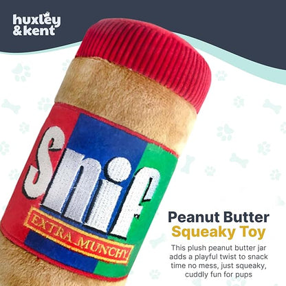 Huxley & Kent Funny Dog Toy w/Squeaker – Power Plush Squeaky Dog Toys for Small, Medium & Large Dogs – Soft Stuffed Animal for Indoor Play & Fetch - Snif, Small