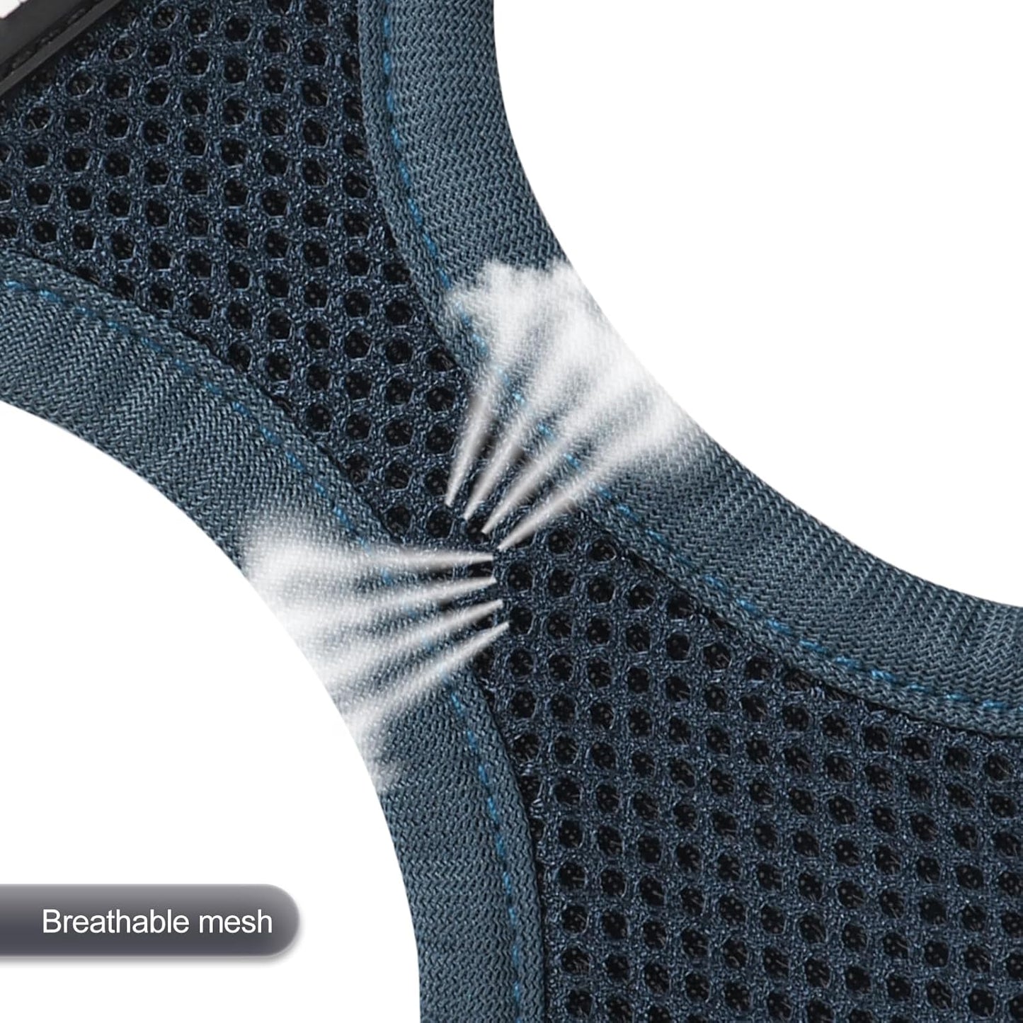 YIMEIS Dog Harness and Leash Set, No Pull Soft Mesh Pet Harness, Reflective Adjustable Puppy Vest for Small Medium Large Dogs, Cats (Navy, Medium (Pack of 1)