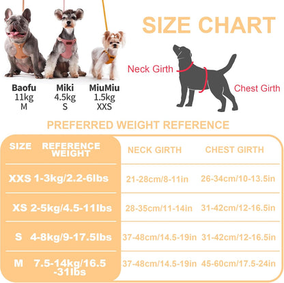 Puppytie No Pull Small Dog Harness with Multifunction Dog Leash,Lightweight Soft Adjustable No Choke Escape Proof Pet Harness Vest Pet Harness Vest,Suede Bow Yellow,S