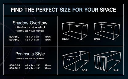 24 Gallon All in One Aquarium, Starfire/Low Iron Glass, Return Pump Included, Ready to get Wet!