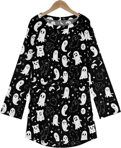 MARSVOVO Women Novelty Graphic Plus Size Sweater Crewneck Long Sleeve Cute Printed Loose Fit Casual Fall Sweaters Top