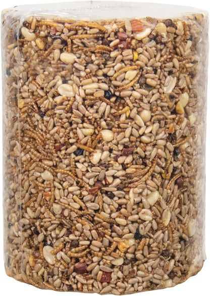 JCs Wildlife Bugs Nuts and Berries Premium Bird Seed Large Cylinder with Hole, 3.8 lb (1)