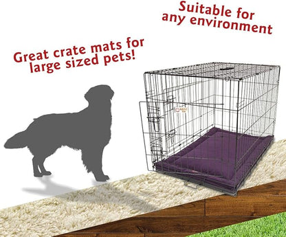 Majestic Pet Orthopedic Memory Foam Dog Crate Mat - Plush Pet Bed Pad for Crates & Kennels | USA Crafted | 42"x26" Villa Aubergine