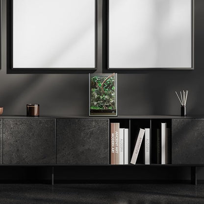 UNS Ultra Clear Rimless Tank - 5.9GAL | 22.5L - 9.84x9.84x14.17 | 25x25x36 CM, 5mm Glass Thickness, Leveling Mat Included - Low Iron, High Clarity Fish Tank w/ 45° Mitered Edge - [25T]