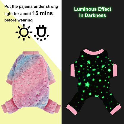 Dog Pajamas Psj Clothes Girl Small Winter Cute Small Puppy Clothes 4 Legs Fleece Sweater Jumpsuit Soft Dog Onesies Pet Apparel Outfits Yorkie Chihuahua. Pink, XXS