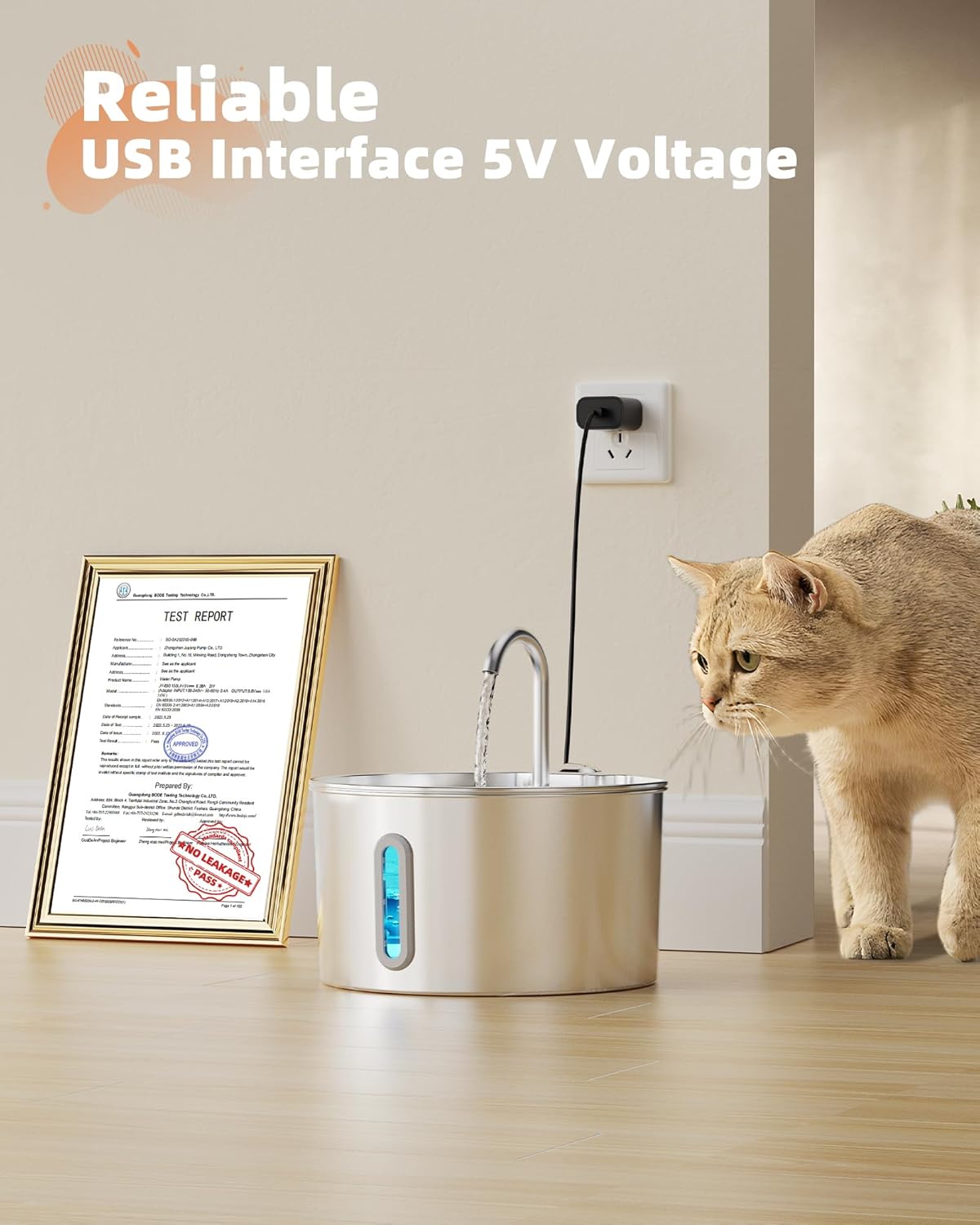 Cat Water Fountain Stainless Steel: 108oz/3.2L Cat Fountain for Drinking - Pet Water Fountain for Cats Inside - Automatic Cat Water Dispenser Bowl - Cat Feeding & Watering Supplies 6 Filters 3 Sponges