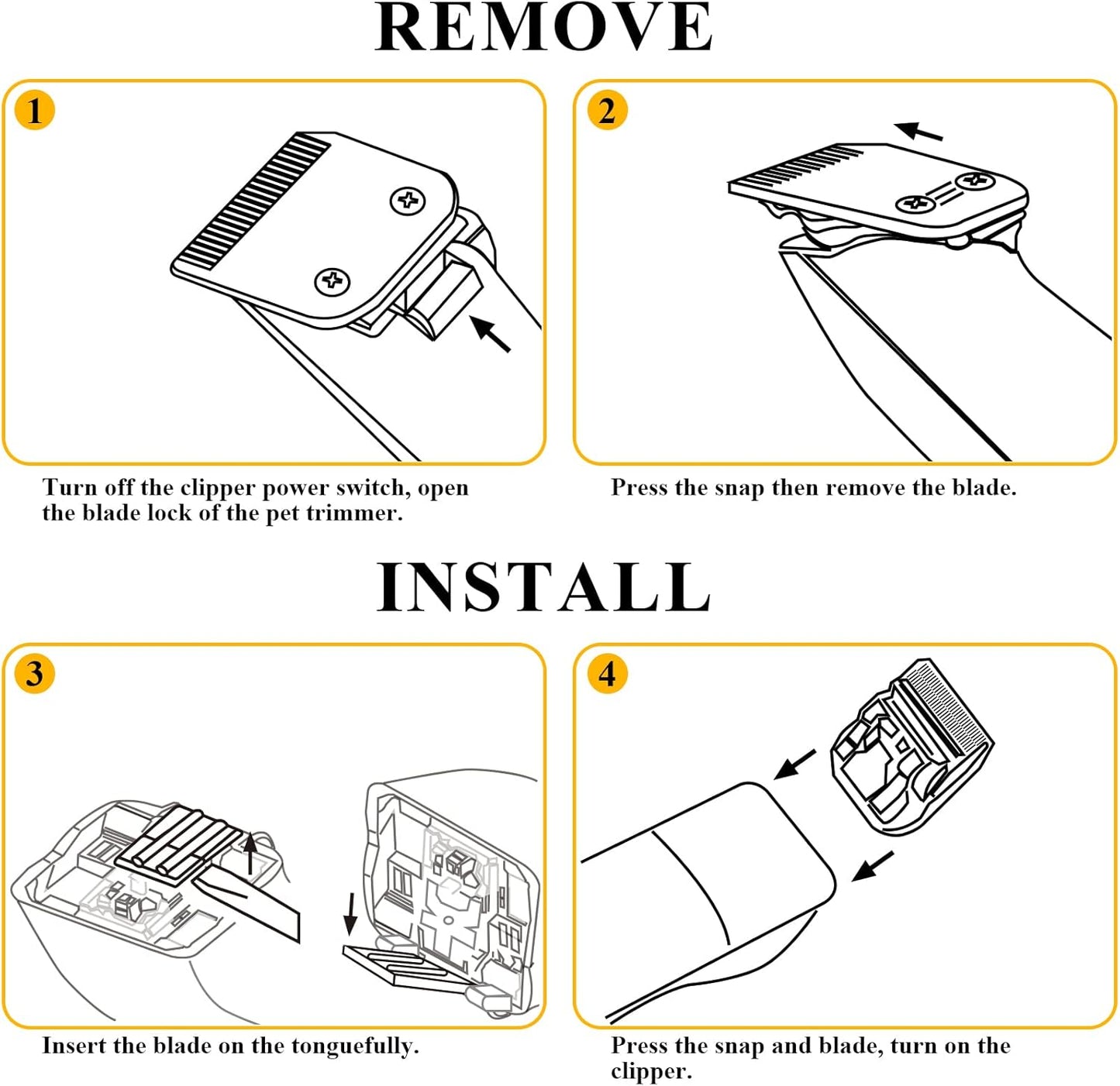 15 Cut Length 3/64"(1.2mm) Detachable Pet Dog Clipper Blades UltraEdge Series Clipper Blades for Dog Grooming Compatible with Most Andis,Oster A5 Wahl KM Series Clippers