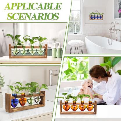 Plants Propagation Stations Plant Terrarium Kit for Bathroom Glass Planters for Indoor Plants Bathroom Decor Accessories - Relax Soak Unwind Breathe