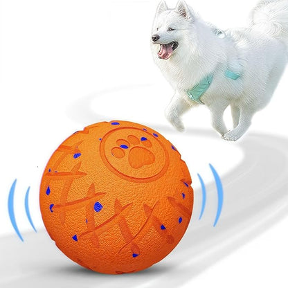 Smart Interactive Dog Toy, Automatic Moving, Bouncing and Stimulation, Silent Foam Material, IP54 Waterproof Rating, Active Rolling,Dog Ball for Medium and Large Dogs,Dog Birthday (Orange)