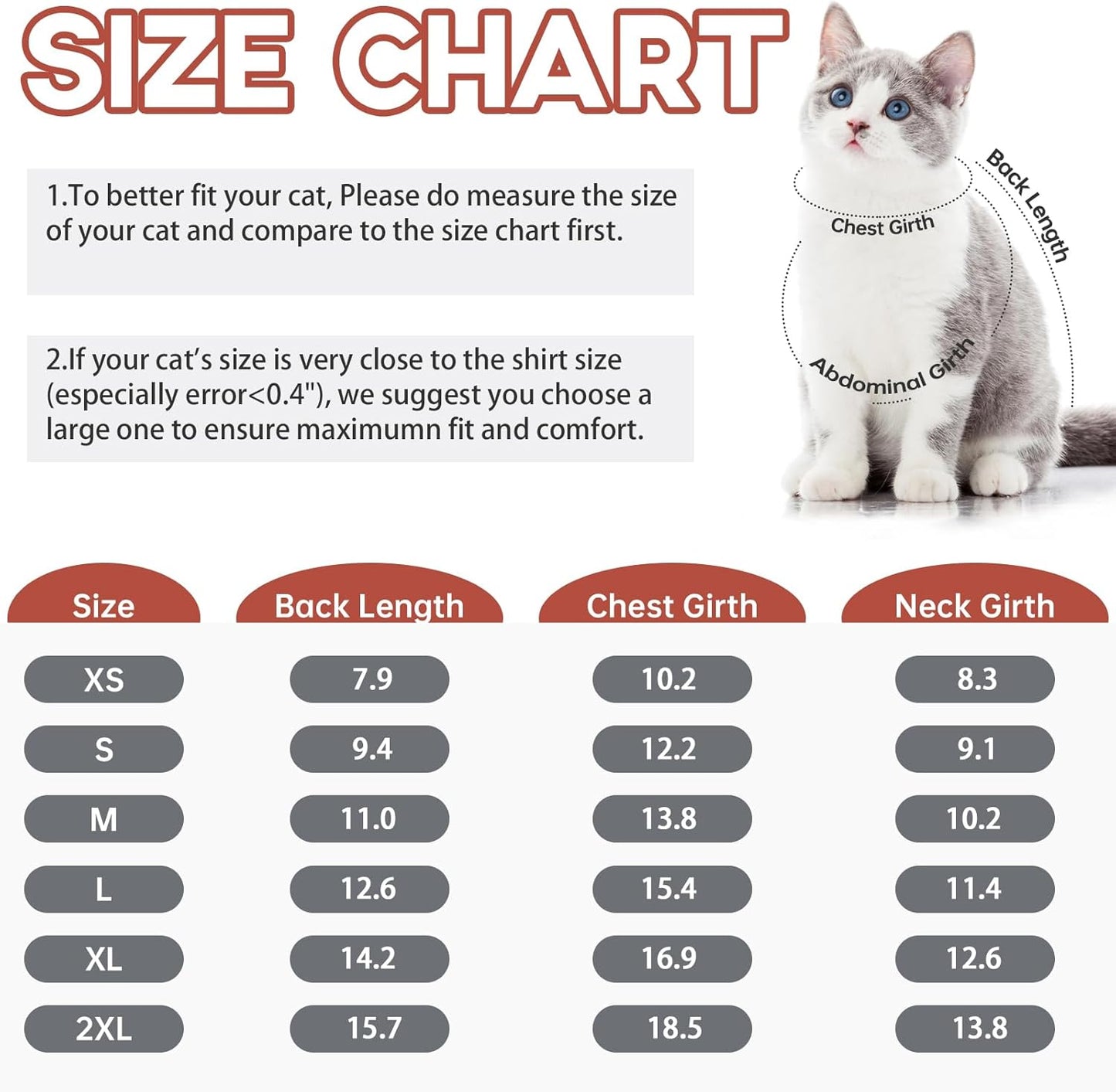 QBLEEV Cat Pajamas for Cats Only, Sticky Hair Cat Clothes, Cat Onesie for Cats After Surgery Female Male, Surgical Cat Recovery Suit Full Bodysuit, Long Sleeve Cat Shirts Outfits to Prevent Licking
