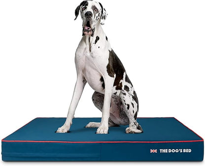 The Dog’s Bed Orthopedic Cooling Memory Foam Dog Bed, XXL Blue Oxford with Red Trim UK Flag Pain Relief for Arthritis, Hip & Elbow Dysplasia, Post Surgery, Supportive, Calming, Waterproof Washable