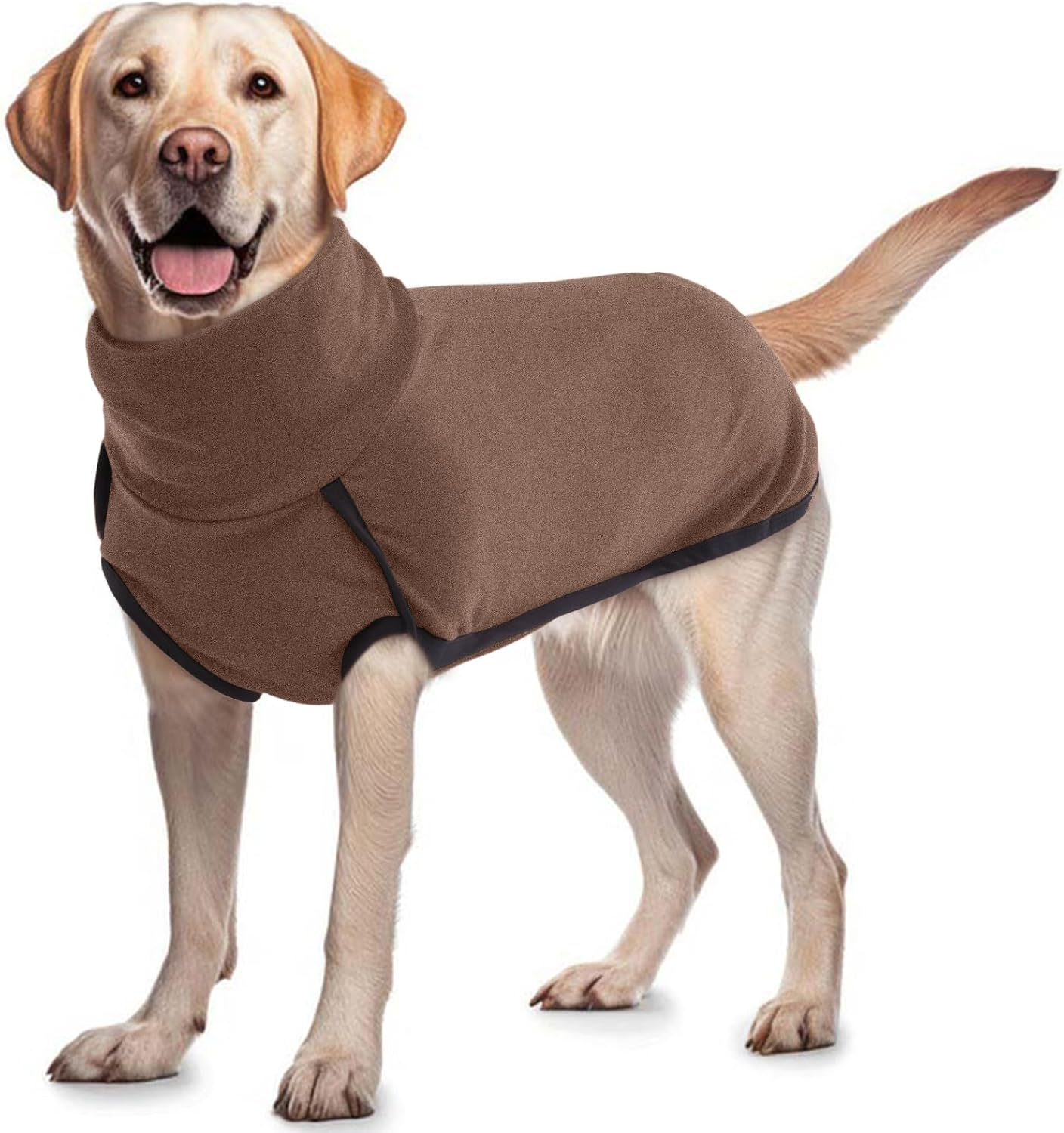 ROZKITCH Brown Dog Vest, Pet Windproof Warm Cold Weather Jacket Vest Cozy Jumpsuit Apparel Outfit Clothes for Walking Hiking Travel Sleep Brown XL