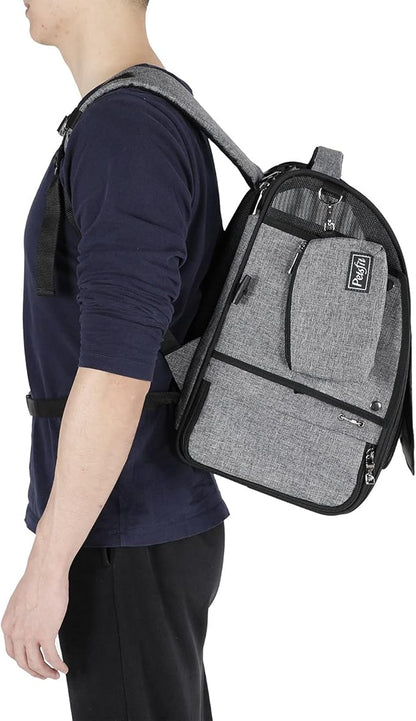 Petsfit Bird Carrier Medium Size with Stainless Steel Bowl, Parrot Backpack Includes Slide Tray for Easy Cleaning, 13" x 10" x 16"