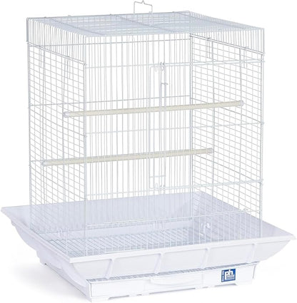 Mountain Majesty Clean Life Bird Cage with Spacious Interior, Durable Build, Easy-to-Clean Features, and Secure Design for Birds' Comfort White