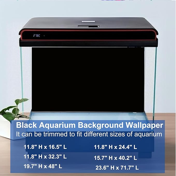 ELEBOX Aquarium Background Blue Black Fish Tank Background Wallpaper Double-Sided Aquarium Backing, Aquarium Decorations for 10 Gallon 20 Gallon Aquarium 11.8" x 24.4"