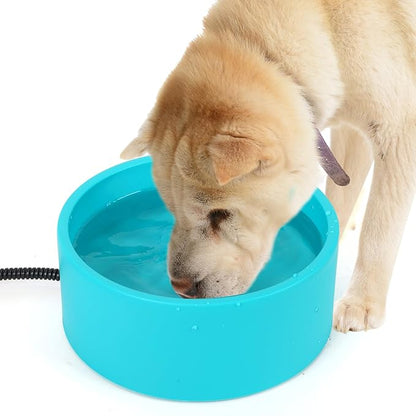 3.2L Heated Water Bowl for Pets, Outside Heated Dog Bowl, Large Heated Dog Water Bowl Outdoor, Thermostatic Control Heated Cat Bowl, Anti-Freeze Heated Pet Water Bowl for Chicken,Duck,Goose,Rabbit