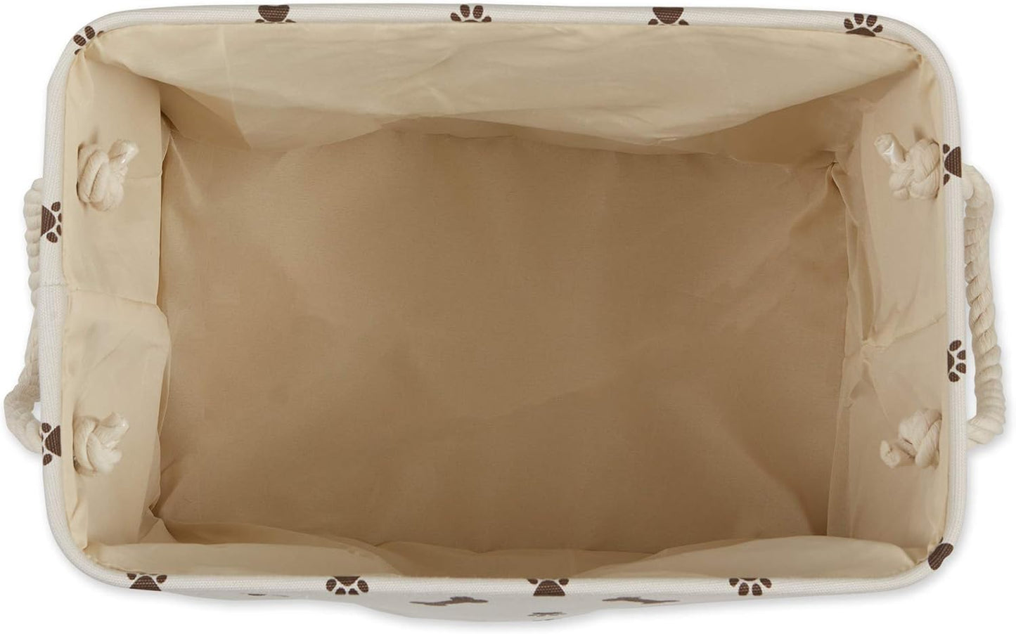 Bone Dry Pet Storage Collection Paw and Bone Print, Medium Rectangle, 16x10x12, Dark Brown