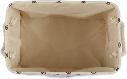 Bone Dry Pet Storage Collection Paw and Bone Print, Medium Rectangle, 16x10x12, Dark Brown