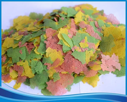 Color Enhancing Tropical Fish Food Flakes - 2.5lb Bulk Fish Food| Veteran Owned - Suitable for all Freshwater, Marine, Pond, And Goldfish | Nutritious Diet with Shrimp, Plankton, and Spirulina