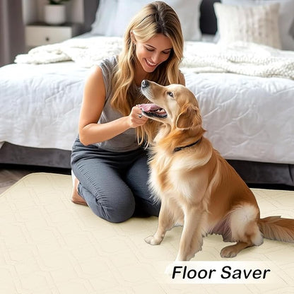 hyha Waterproof Dog Bed Blanket, Soft Pet Blankets, Waterproof Couch Cover for Dogs, Reversible Sofa Covers Washable for Furniture (52x82 Inch, Beige/Beige)