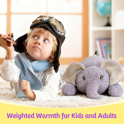 PEACH CAT 25.6 inch 5 lbs Elephant Weighted Stuffed Animals Realistic Elephant Plush Large Plushies Toys Body Pillow Gifts for Kids Adults