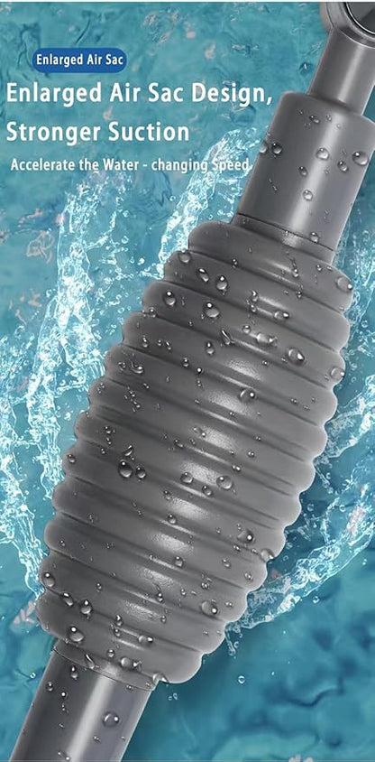 Aquarium Siphon Pump Gravel Cleaner Adjustable Powerful Fish Tank Vacuum Gravel Cleaning Kit for Aquarium Water Changer, Sand Cleaner, Dirt Removal (66.9in)