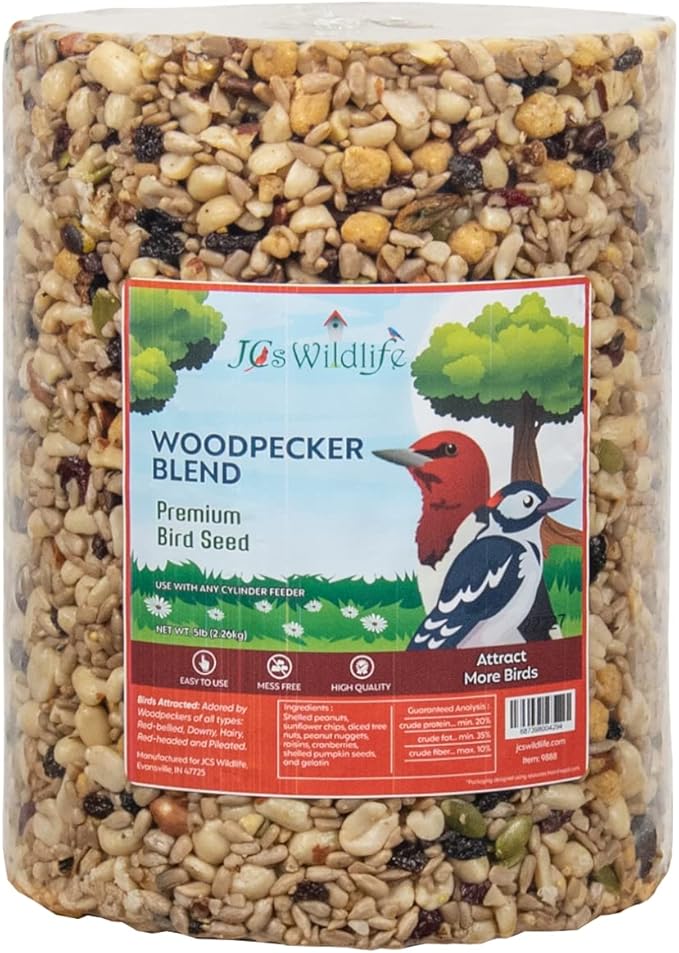 JCs Wildlife 5 Pack Premium Bird Seed Blend Large Cylinder Variety Pack